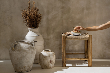 FLINSTONE - Teak and synthetic rope garden stool with footrest by CBdesign - view 3