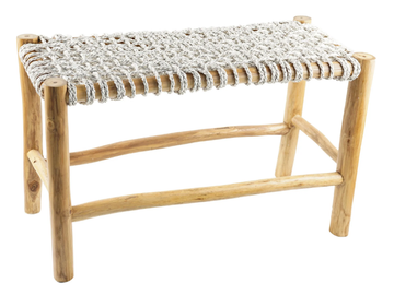 THEO - Teak and rope garden bench by CBdesign - view 2