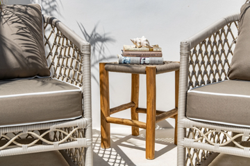 THEO - Low teak garden stool by CBdesign - view 3