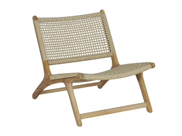 VIENNA RELAX - Garden teak and syntetic rope easy chair by CBdesign - view 2