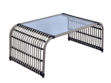YOKO - Rectangular synthetic fibre garden side table by CBdesign - view 2