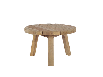 RUSTIC - Round teak garden side table by CBdesign - view 2