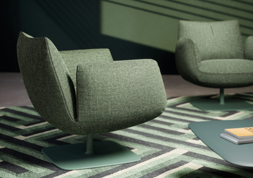 JALIS - Leather armchair with armrests by Cor - view 3
