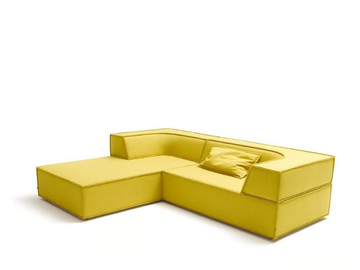 TRIO - Sectional fabric sofa with chaise longue by Cor - view 2