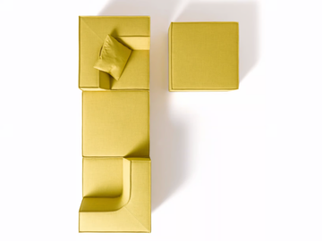 TRIO - Corner sectional fabric armchair by Cor - view 3