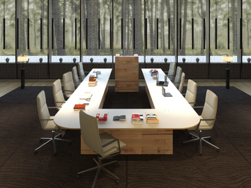CRAFTWAND® - Modular wooden meeting table by CRAFTWAND - view 2