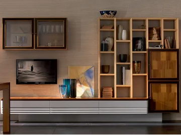 ELETTRA DAY - Sectional solid wood storage wall by Cantiero - view 2