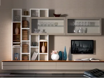 ELETTRA DAY - Sectional solid wood storage wall by Cantiero - view 2