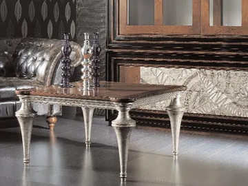 ÉTOILE DAY - Square silver leaf coffee table by Cantiero - view 2
