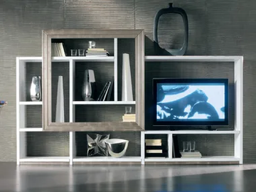 ÉTOILE DAY - Sectional silver leaf storage wall by Cantiero - view 2