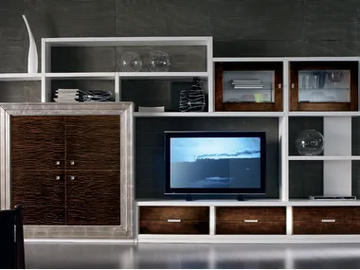 ÉTOILE DAY - Sectional silver leaf storage wall by Cantiero - view 2