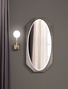 MARYLIN - Oval wall-mounted wrought iron mirror by Cantori - view 3