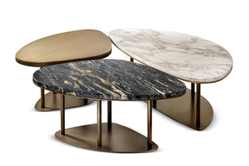 NINFEA - Contemporary style low bronze coffee table by Cantori - view 3