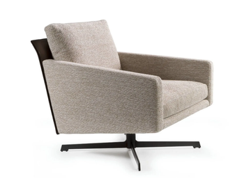 SHARON - Swivel fabric armchair with armrests with 4-spoke base by Cantori - view 2