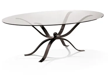 ATLANTE - Oval glass table by Cantori - view 2