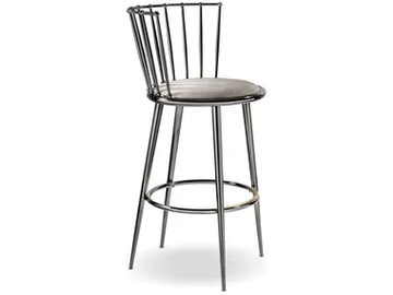 AURORA - Metal stool with integrated cushion by Cantori - view 2
