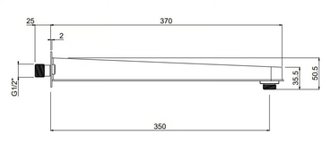 LUSSO 20070C35-CRX - Wall-mounted shower arm by Carimali - view 3