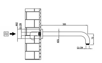 TONDO XL 20026C30/35/40-CR - Wall-mounted shower arm by Carimali - view 3
