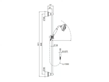 COLONIAL H90 DOCCIA COLONIAL 5 - Shower panels by Carimali - view 3