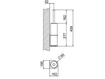 NAVIS 99001-316 - Wall-mounted stainless steel toilet brush by Carimali - view 3