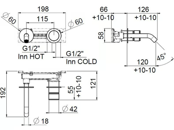 RACE 0-RCE2700EST-CR - Wall-mounted washbasin mixer by Carimali - view 3