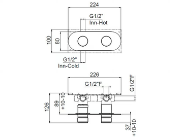 RACE 0-RCE4301EST/O-CR / 0-RCE4302EST/O-CR - Recessed shower mixer by Carimali - view 3