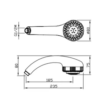 HAND SHOWER TONIKA - 5-spray ABS handshower by Carimali - view 3