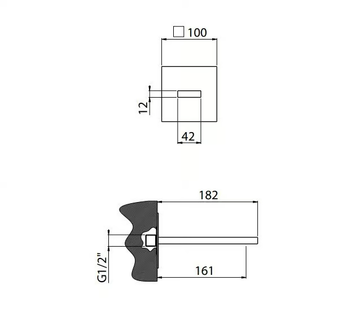 ILQUADRO 28110-CR - Wall-mounted sink spout by Carimali - view 3