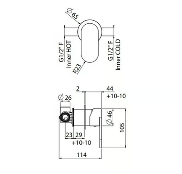 MYSPRING 0-SPZ2700EST-CR - Wall-mounted single handle washbasin mixer with plate by Carimali - view 3