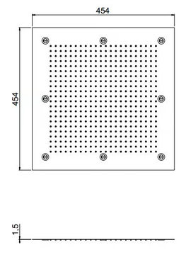 MYDREAM 455X455 23002-CR - Built-in stainless steel rain shower by Carimali - view 3