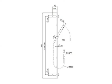 STICK CURVA ABS - Shower panels by Carimali - view 3