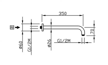 TONDO XL COLONIAL 20026C30/35/40 - Wall-mounted shower arm by Carimali - view 3
