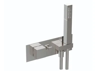 ILQUADRO 0-IQD5704EST-CR/0-IQD5703EST-CR - Hydroprogressive single handle shower mixer with hand shower by Carimali - view 2