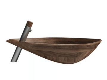 WOOD SCULL 0-SCL1701/V-CR - Countertop walnut washbasin by Carimali - view 2