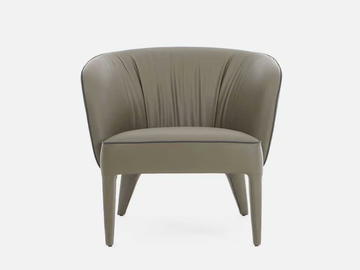 MARINELLA - Leather easy chair with armrests by Casa - view 3