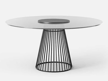 CARLINO - Round glass dining table by Casa - view 3