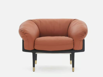 MORGANO - Leather armchair with armrests by Casa - view 2