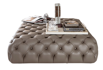 HYATT - Tufted rectangular leather pouf by Casamilano - view 3