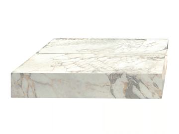 ISHI - Square low marble coffee table with castors by Casamilano - view 2