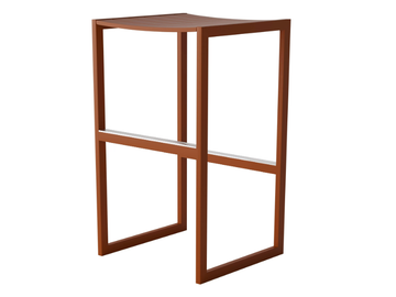 EOS - High powder coated aluminium stool with footrest by Case - view 3