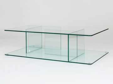 LUCENT - Rectangular tempered glass coffee table by Case - view 2
