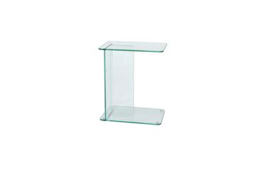 LUCENT - Rectangular tempered glass side table by Case - view 3