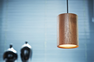 SOLID CYLINDRICAL - LED dimmable walnut pendant lamp by Case - view 3