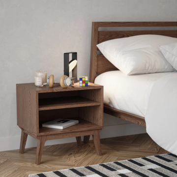 VALENTINE - Rectangular walnut bedside table by Case - view 3
