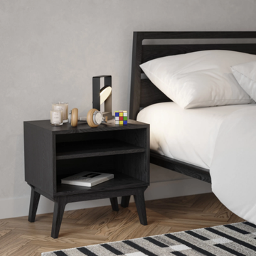 VALENTINE - Black stain rectangular bedside table by Case - view 3