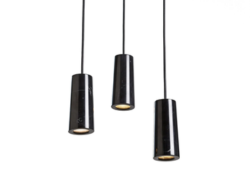 CORE - LED dimmable Nero Marquina marble pendant lamp by Case - view 2