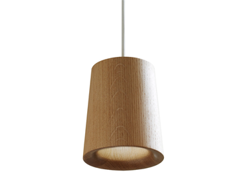SOLID CONICAL - LED dimmable oak pendant lamp by Case - view 2