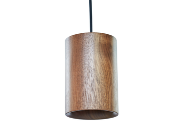 SOLID CYLINDRICAL - LED dimmable walnut pendant lamp by Case - view 2