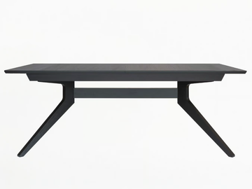 CROSS - Extending rectangular black stain table by Case - view 2