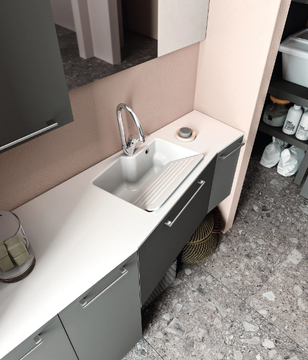 REGOLA COMP.8 - Sectional wooden laundry room cabinet by Cerasa - view 3